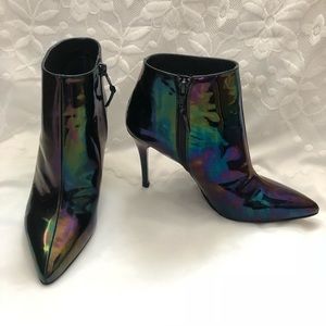 Stuart Weitzman Oil Slick Stiletto Ankle Booties